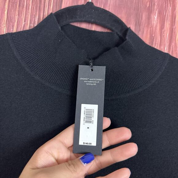 NWT Banana Republic Giulia Midi Sweater Dress Career Black Size Medium M - Picture 7 of 8